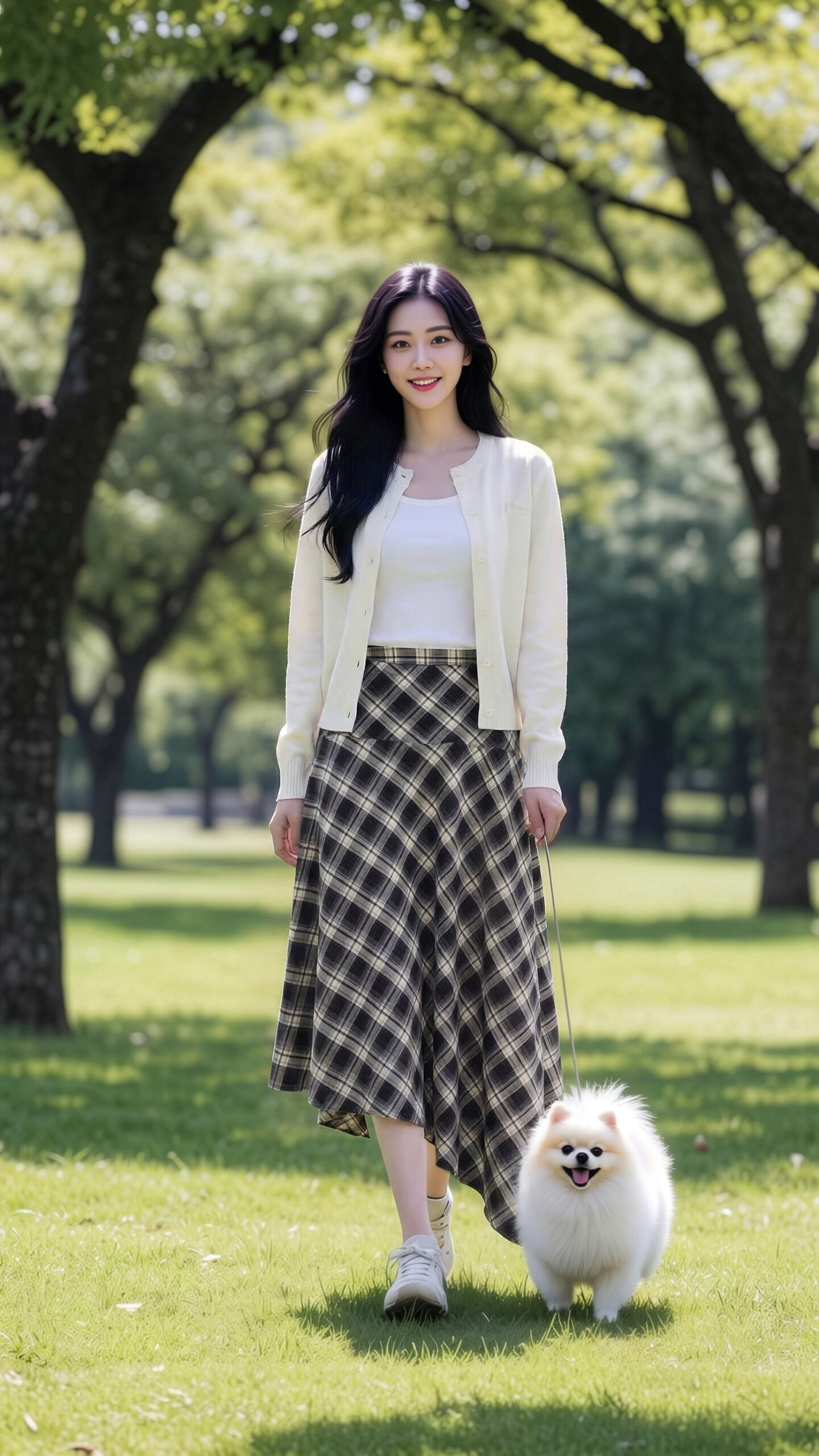 레터링 자수 라운드넥 가디건 (IVORY)