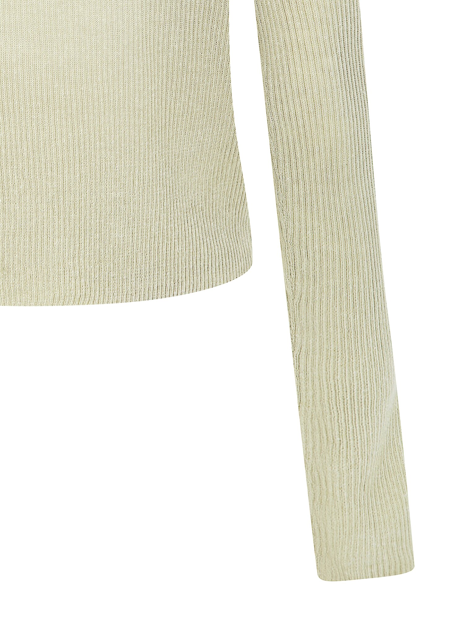 린넨 골지 슬릿넥 크롭 가디건 (LIGHT KHAKI)