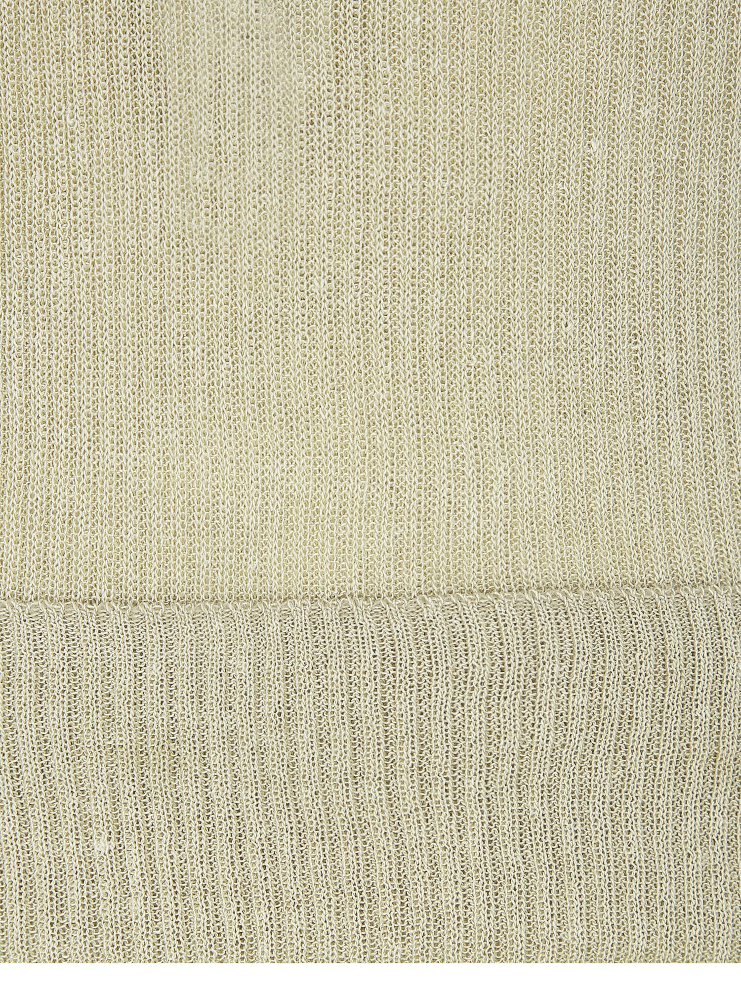 린넨 골지 슬릿넥 크롭 가디건 (LIGHT KHAKI)