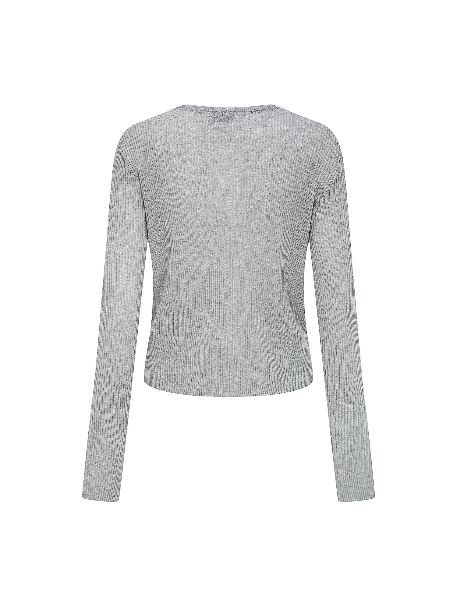 린넨 골지 슬릿넥 크롭 가디건 (LIGHT GREY)