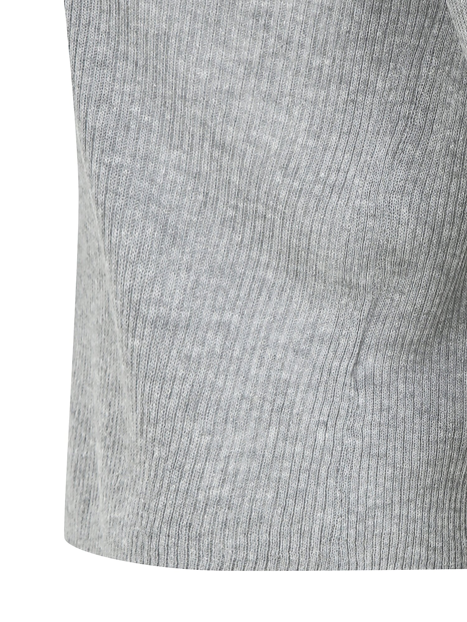 린넨 골지 슬릿넥 크롭 가디건 (LIGHT GREY)