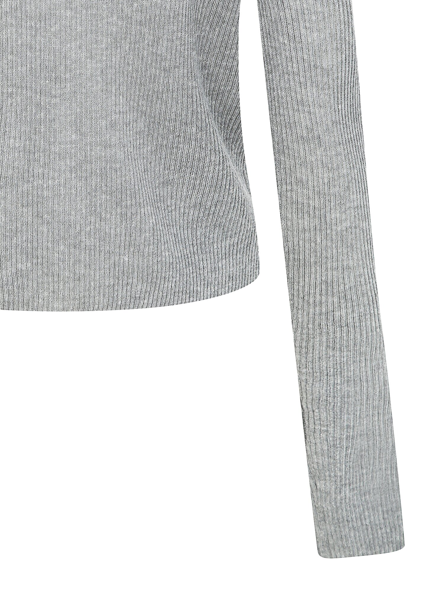 린넨 골지 슬릿넥 크롭 가디건 (LIGHT GREY)