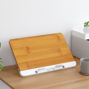 13단 접이식 각도조절 노트북 스탠드 고급원목 독서대