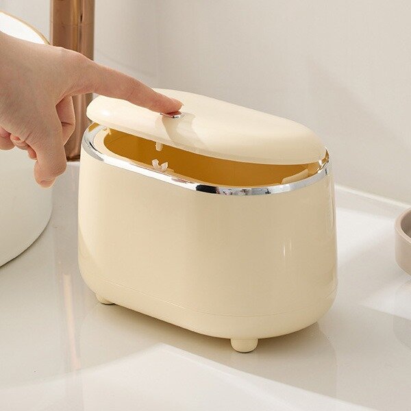 히키스 화장대 데스크 원터치 오픈 컴팩트 휴지통2.5L