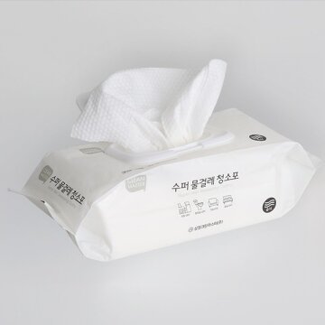 히키스 물걸레 청소포 대형 30매 엠보싱 밀대 청소용물티슈 주방 욕실