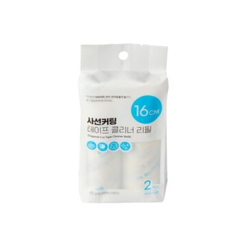 히키스 사선커팅 길이조절 테이프클리너 16cm 리필 2개입