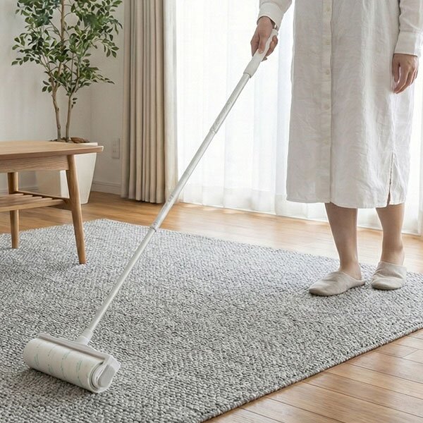 히키스 사선커팅 길이조절 테이프클리너 24cm 본품 돌돌이 밀대 머리카락 바닥청소