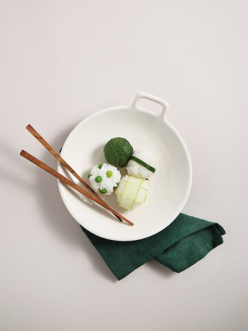 검트리 제이드 핸들접시 (중)