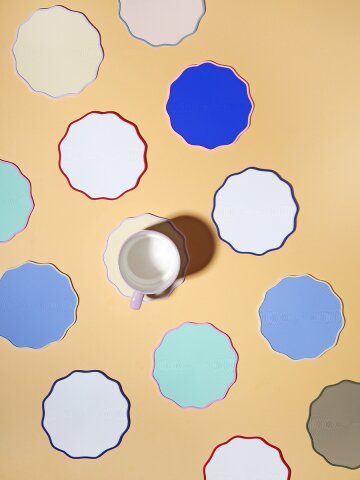 실리콘 티 코스터 컵 받침 방수 마리포사