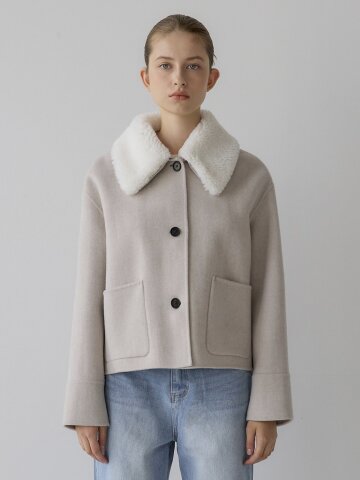 [리오더 3차] 퍼카라 숏코트 - 아이보리
