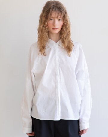 Pintuck shirt_White