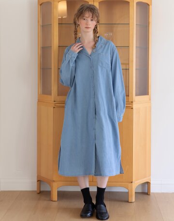Standard denim dress_Blue
