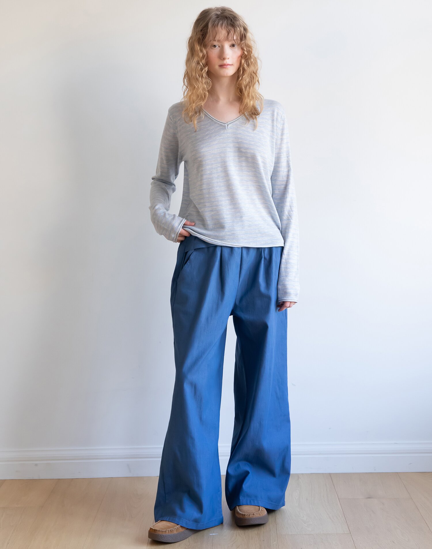 Pocket banded pants_2color