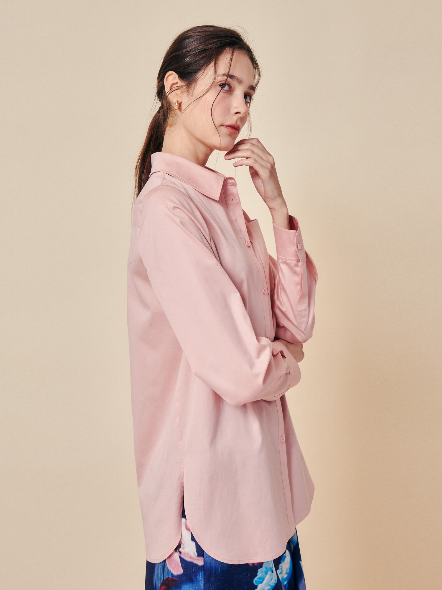 소프트 포인트 데일리 블라우스 (PINK)