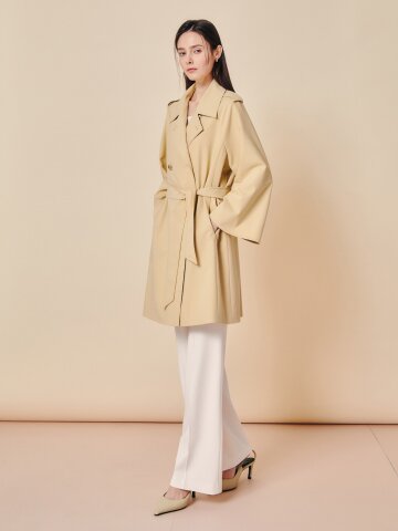 에센셜 드레이프 트렌치 코트 