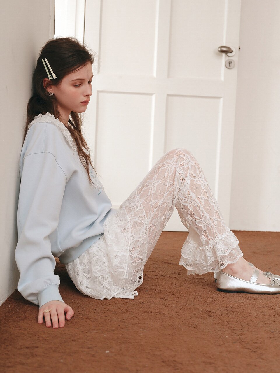 3/26예약배송_Cest_Layered lace skirt pants