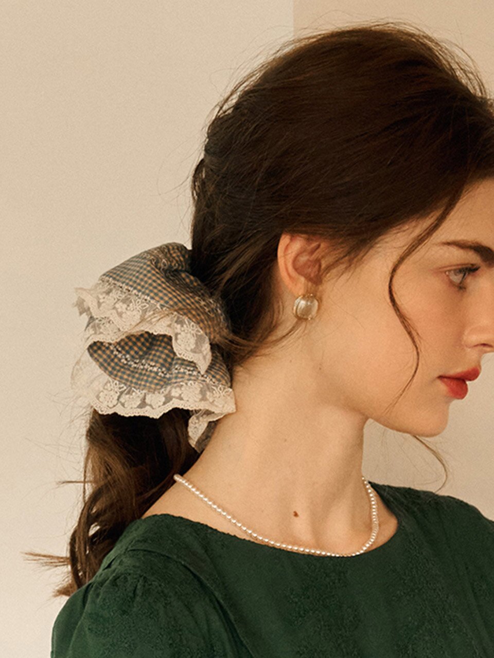 SR_Patchwork lace scrunchie_4color