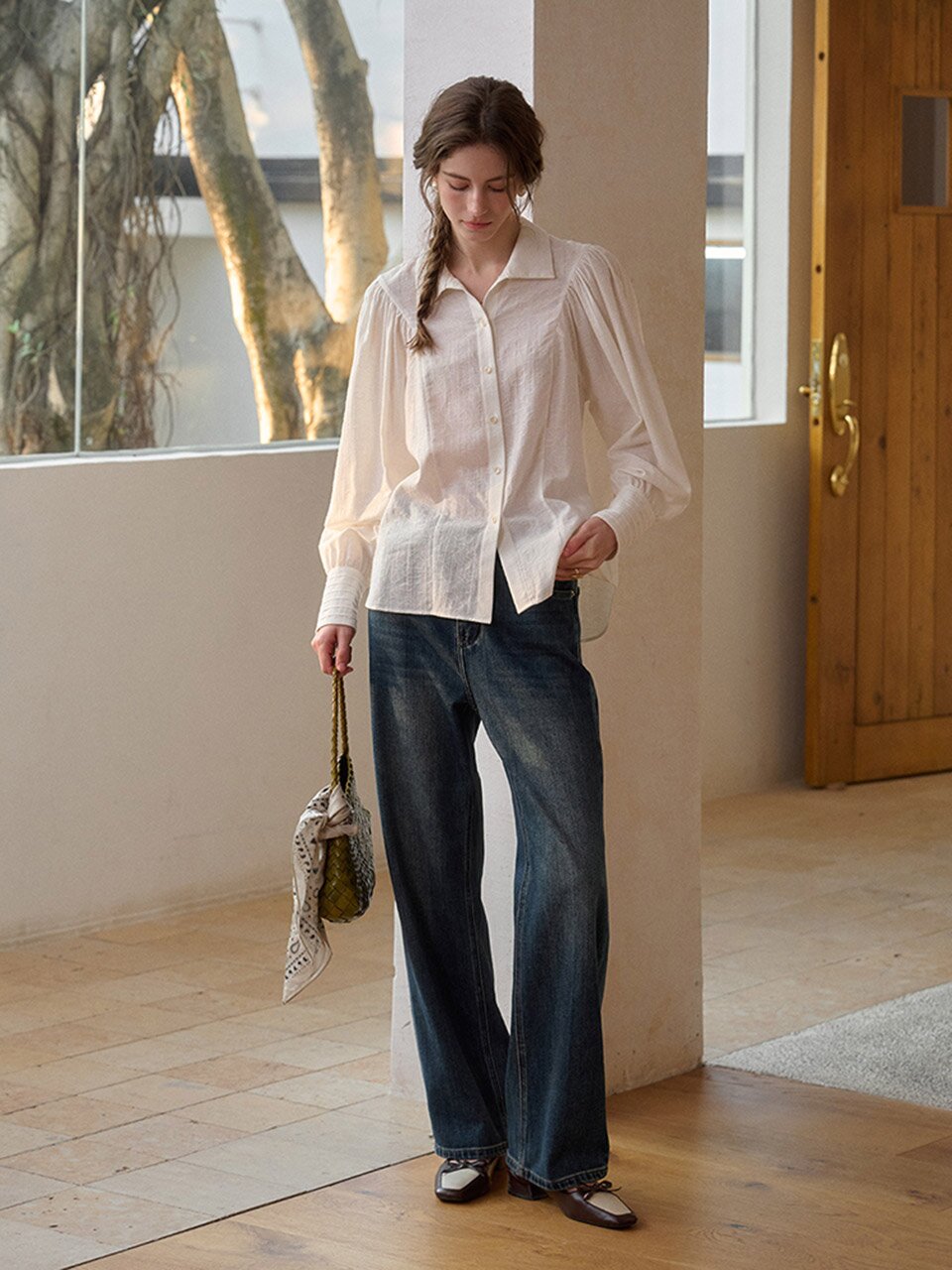 SR_Jacquard white shirt