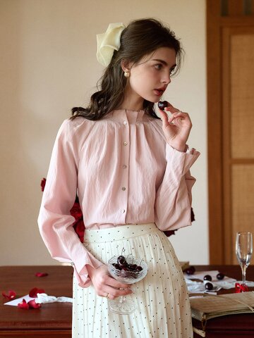 4/20일 예약배송_SR_French lapel lazy blouse