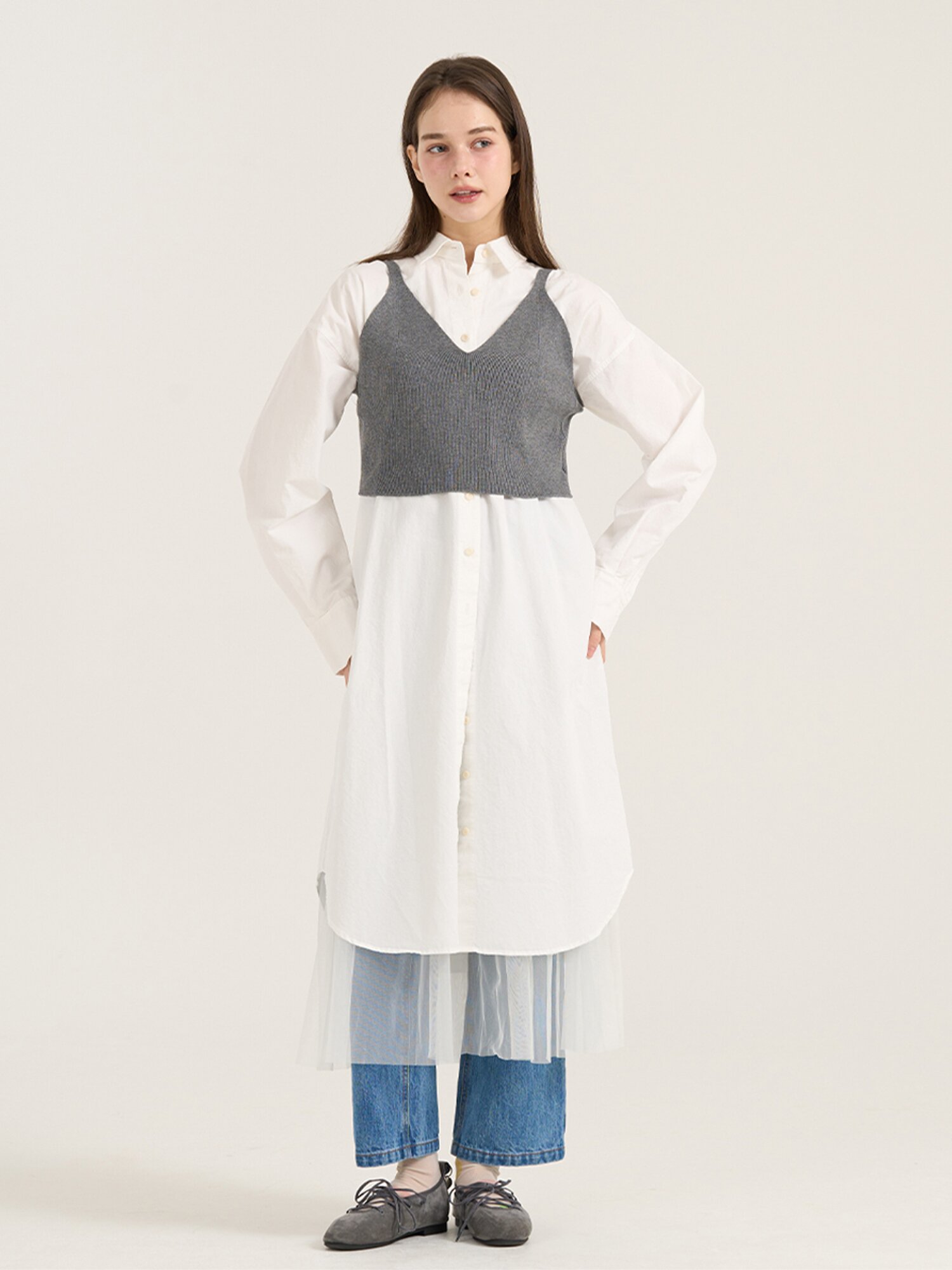 Linea Knit Vest - Grey
