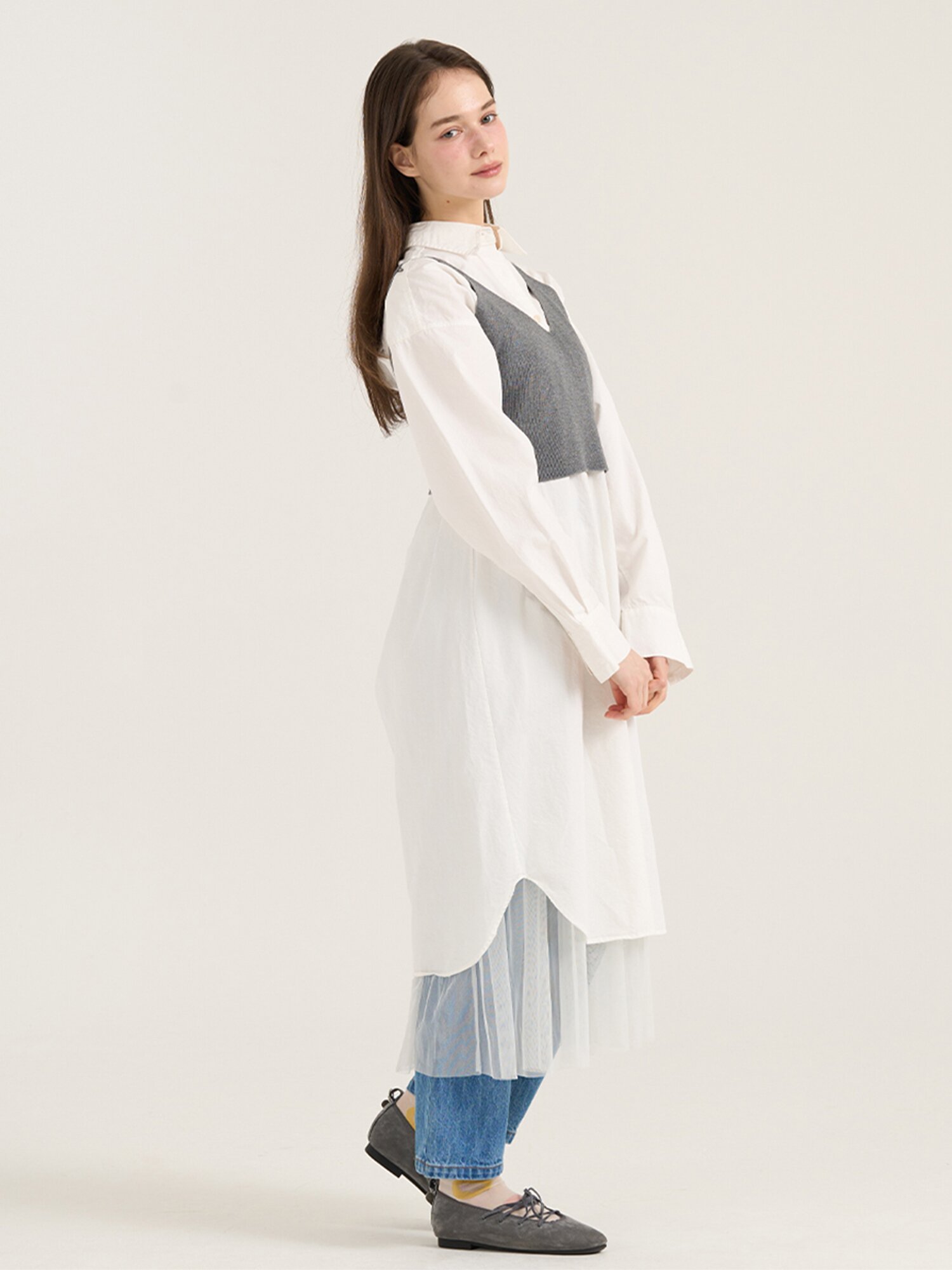 Linea Knit Vest - Grey