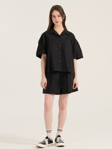 네로 스트링 숏 팬츠 - 블랙