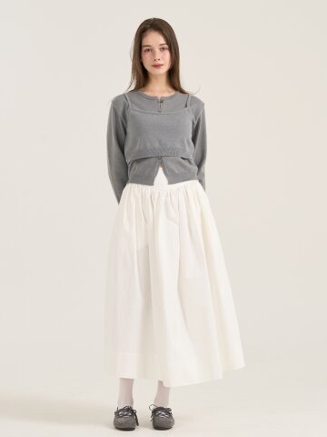 소피체 V-Line 벌룬 스커트 - 아이보리