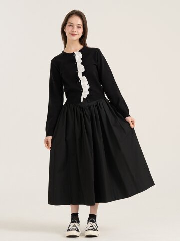 베일 레이스 가디건 - 블랙