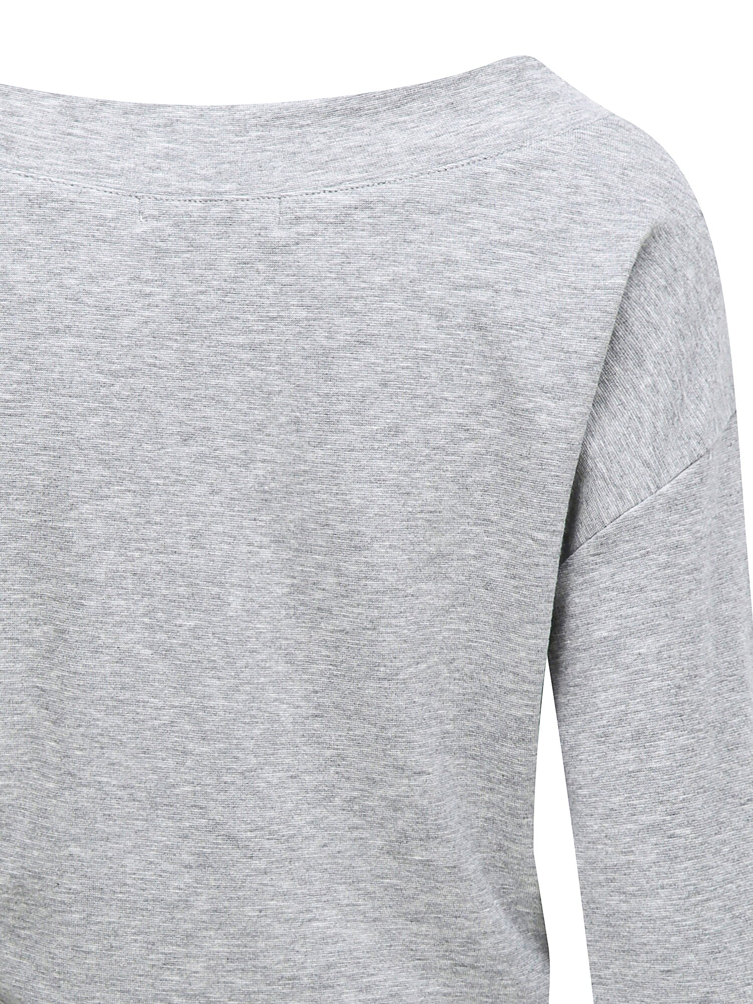 코튼 버튼 오프 숄더 티셔츠 (GREY)