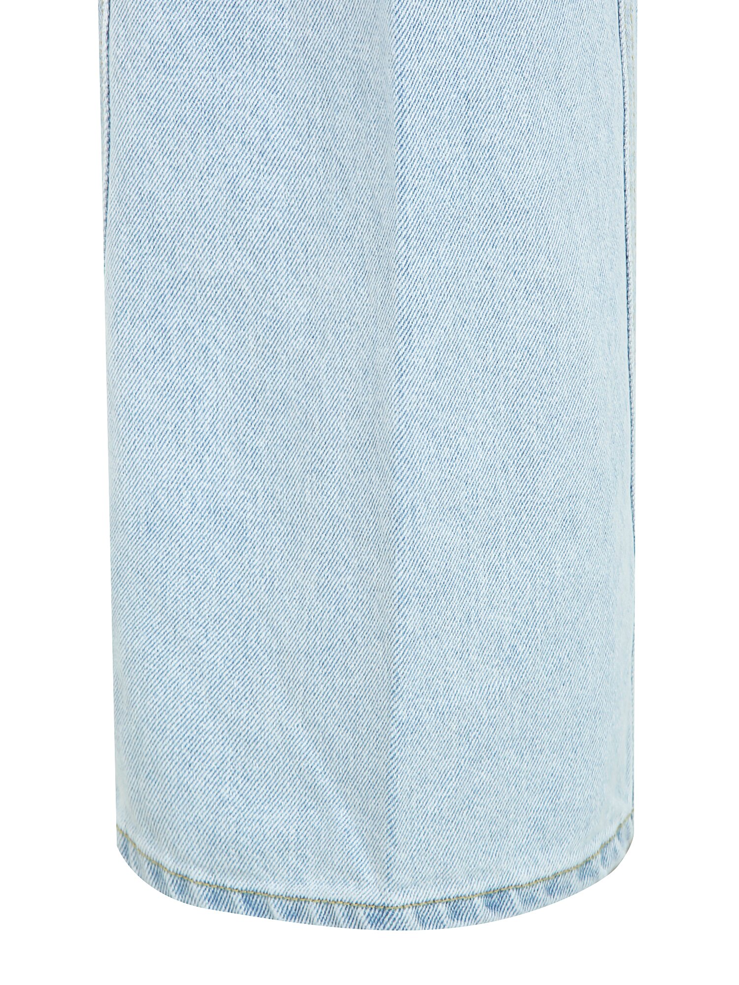 사선 절개 와이드 데님 팬츠 (LIGHT BLUE)