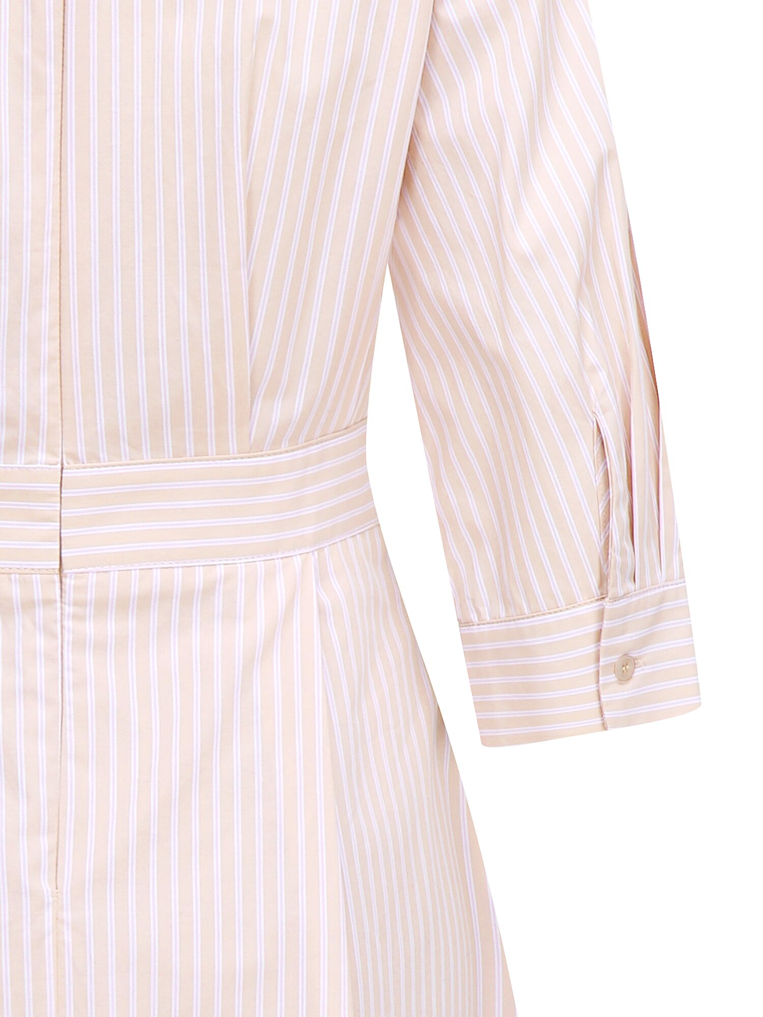 비조 장식 플레어 셔츠 원피스 (STRIPE BEIGE)