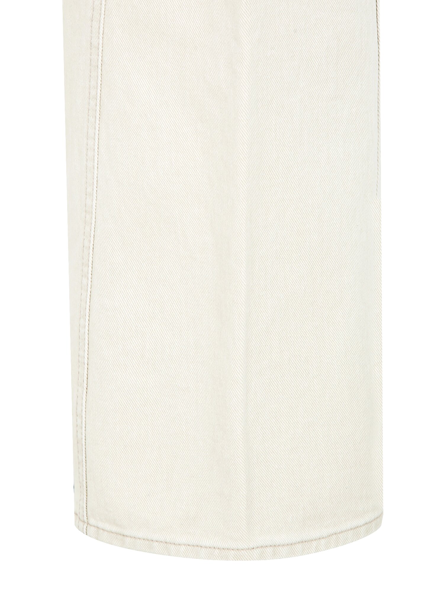 사선 절개 와이드 데님 팬츠 (BEIGE)