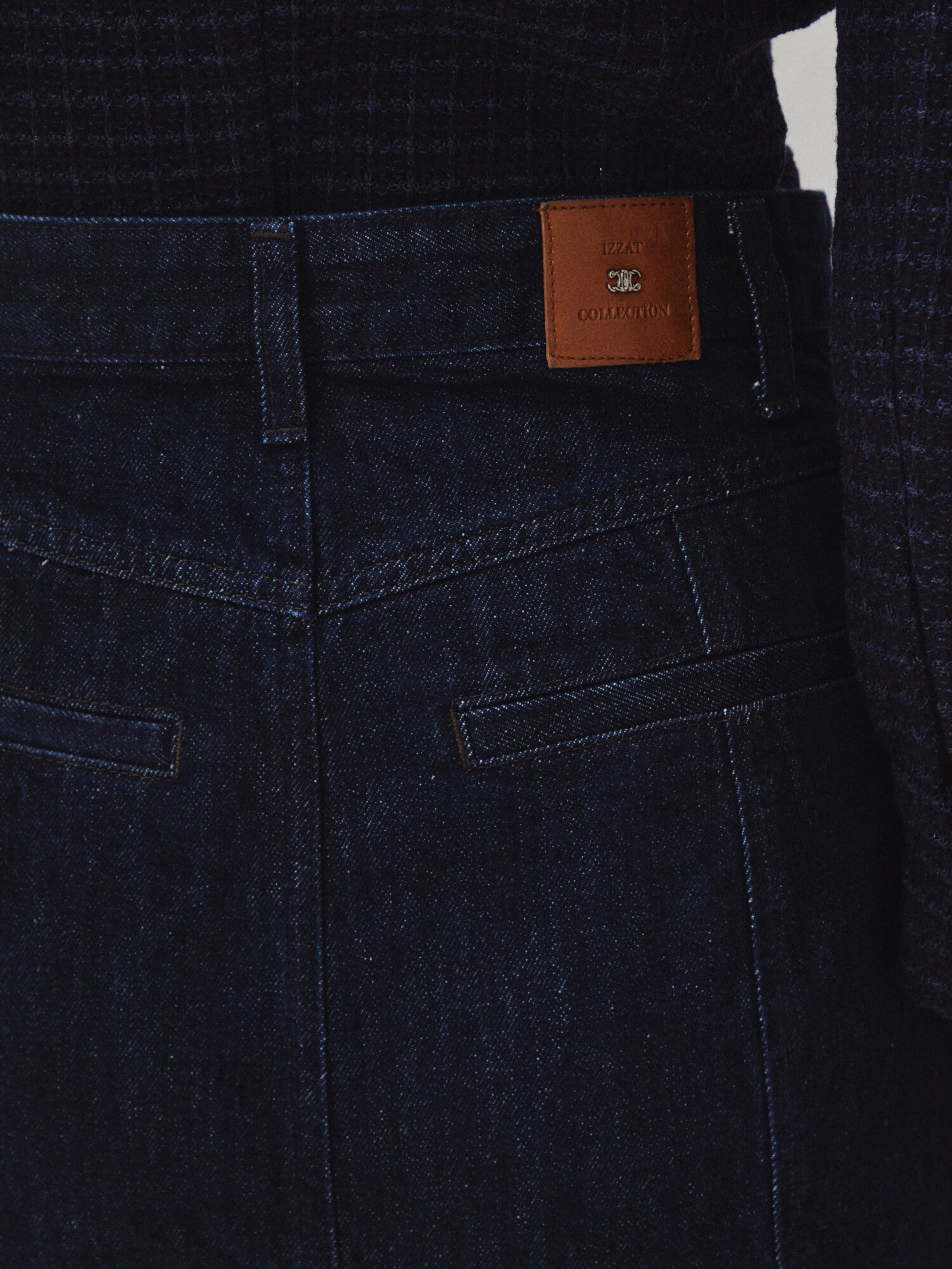 헤리티지 인디고 미디 스커트 (DARK BLUE)