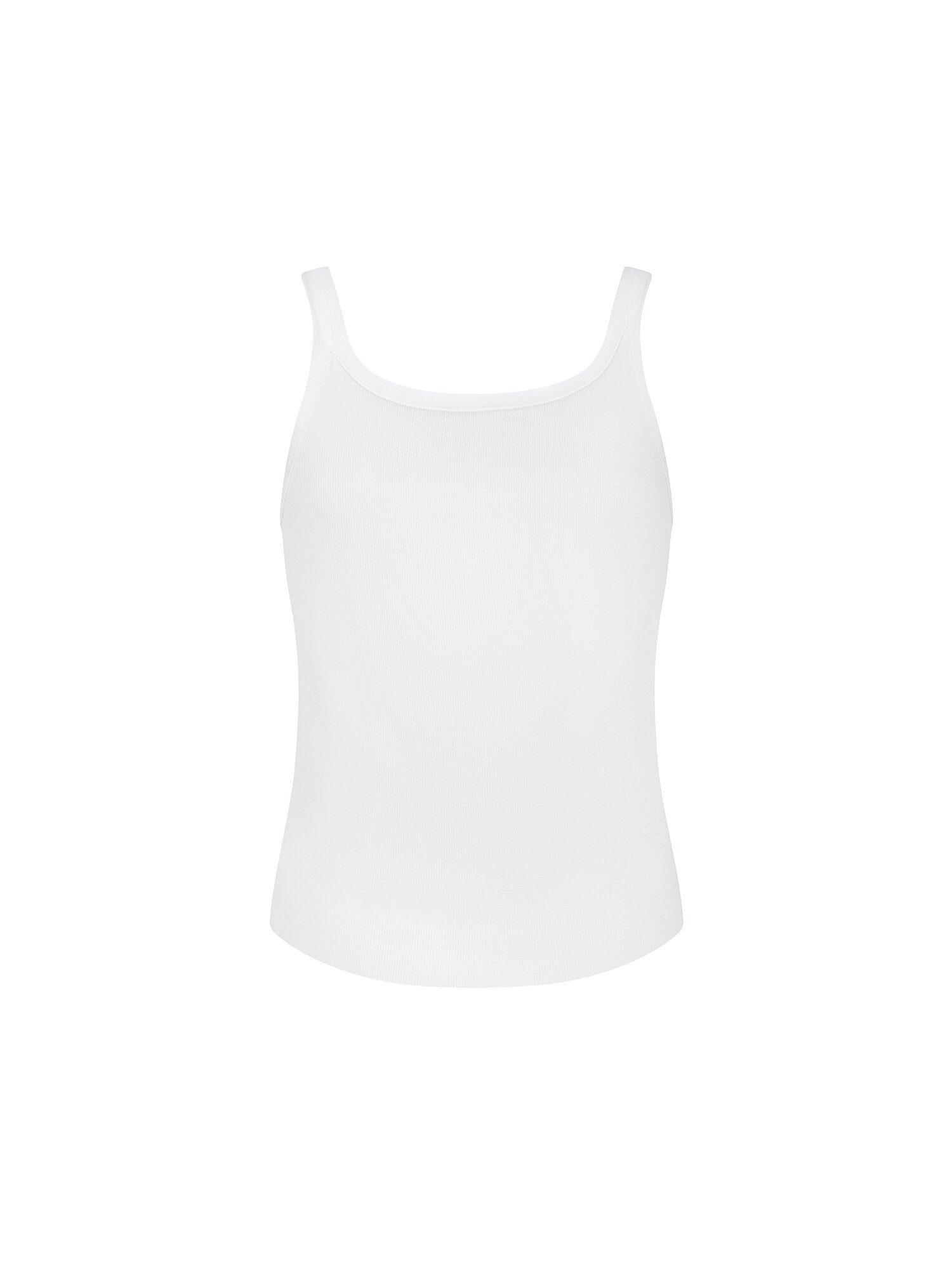 자수 골지 슬리브리스 니트 (WHITE)