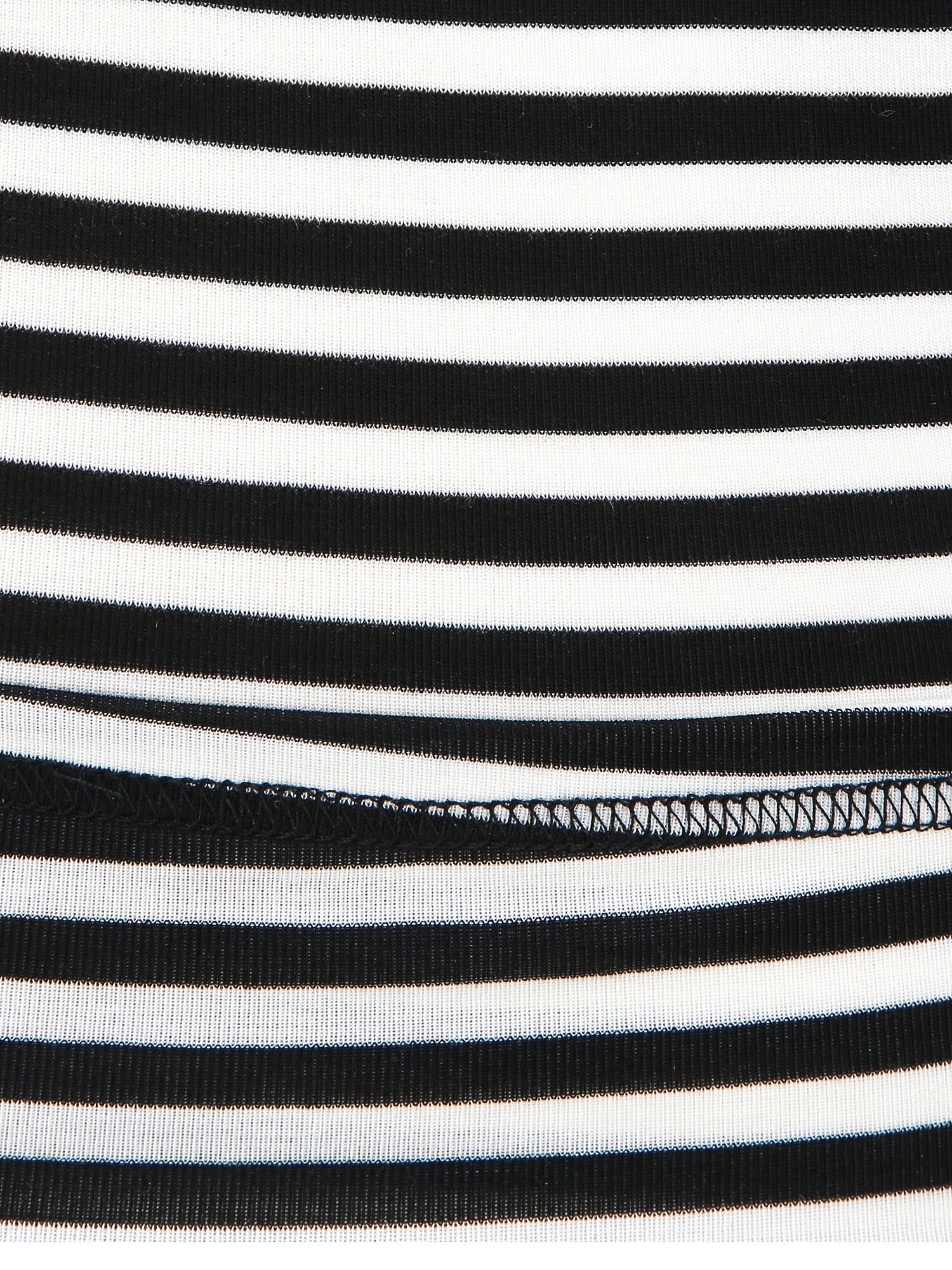 코튼 셔링 오프 숄더 티셔츠 (STRIPE BLACK)