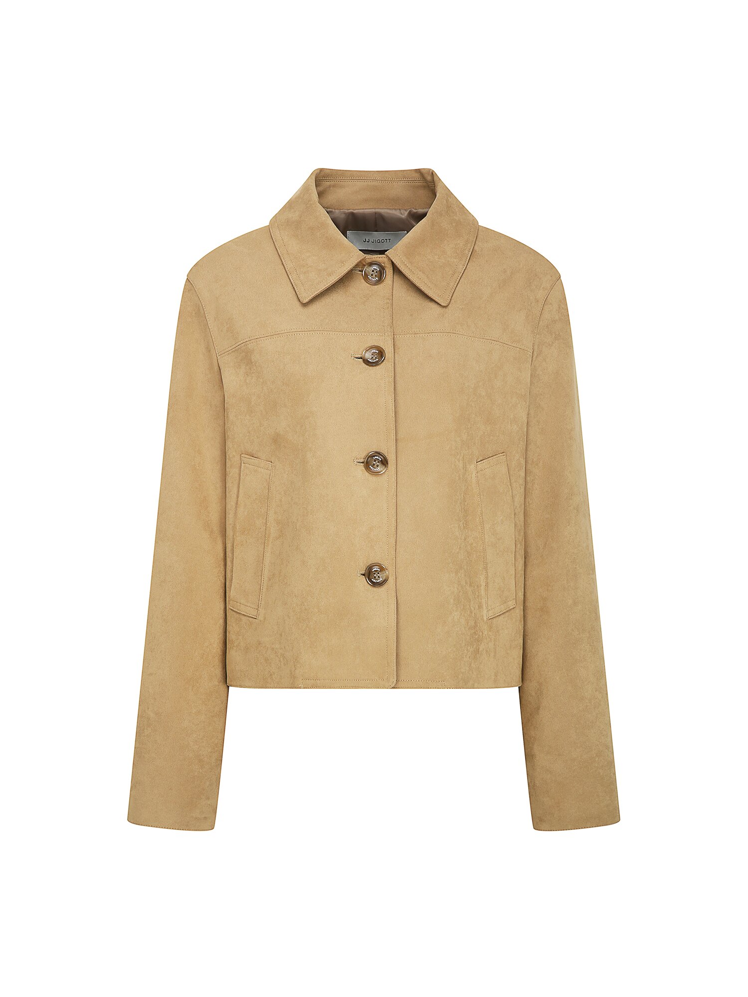 스웨이드 칼라 셔츠 재킷 (BEIGE)