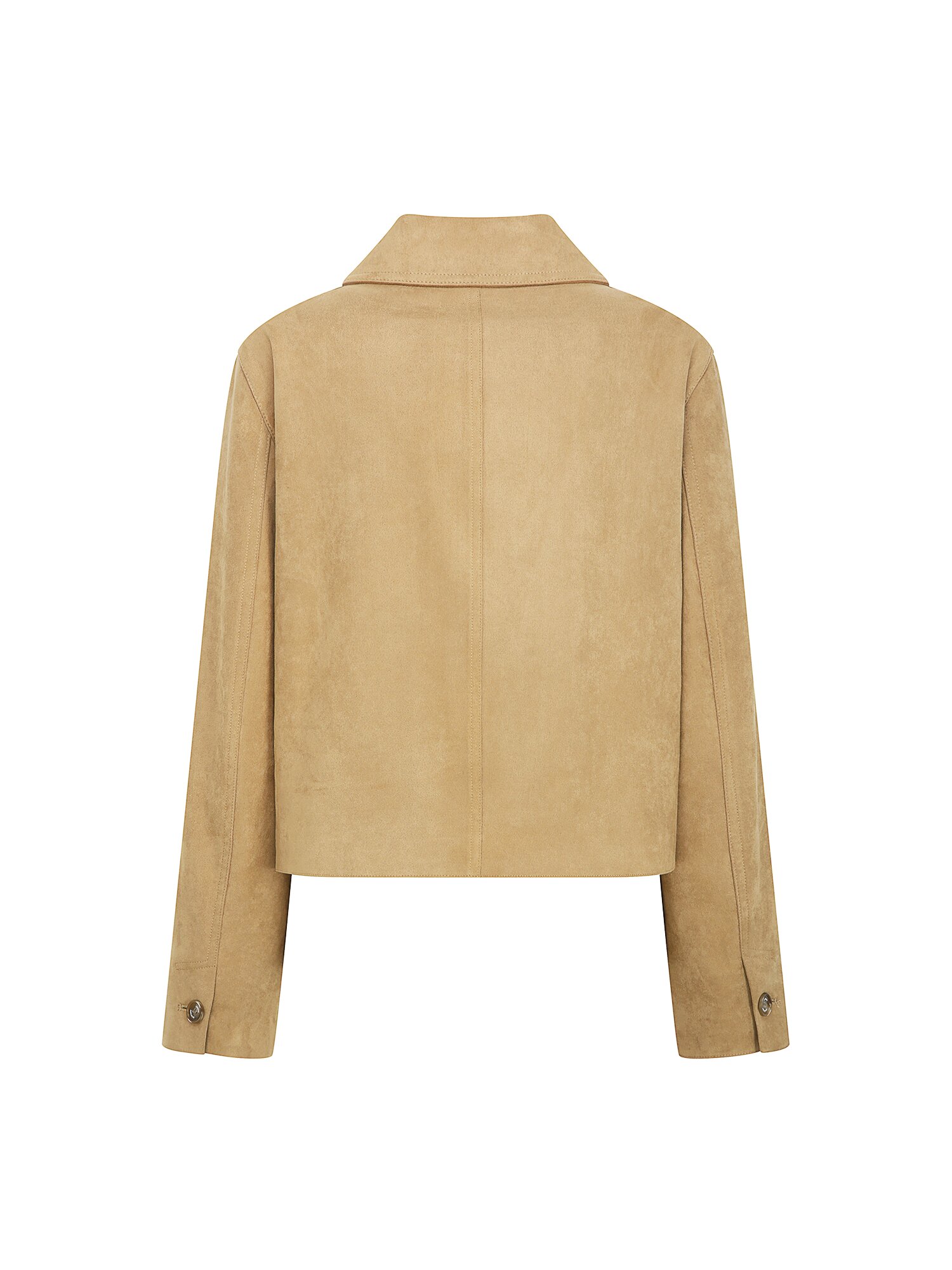 스웨이드 칼라 셔츠 재킷 (BEIGE)