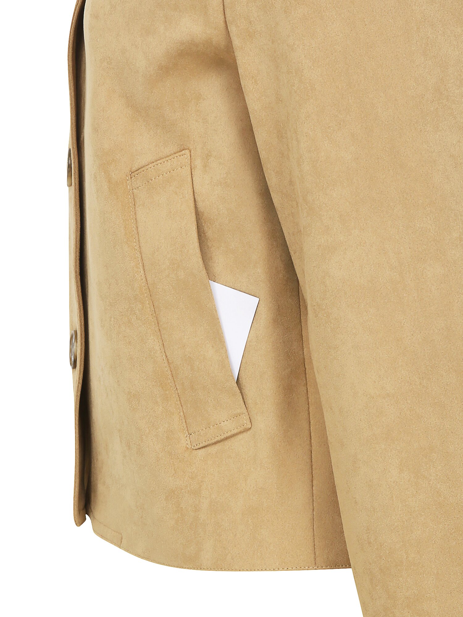 스웨이드 칼라 셔츠 재킷 (BEIGE)