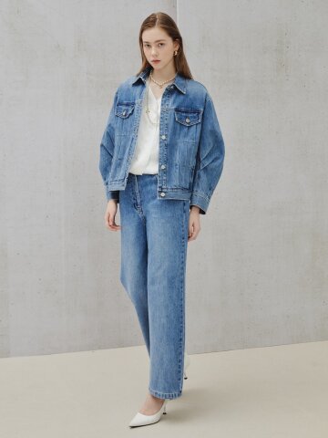 클린 실루엣 베이식 데님 팬츠 