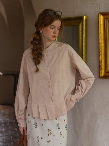 DA_Pleated waist blouse_2color