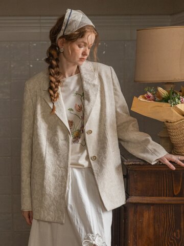 DA_Jacquard texture blazer