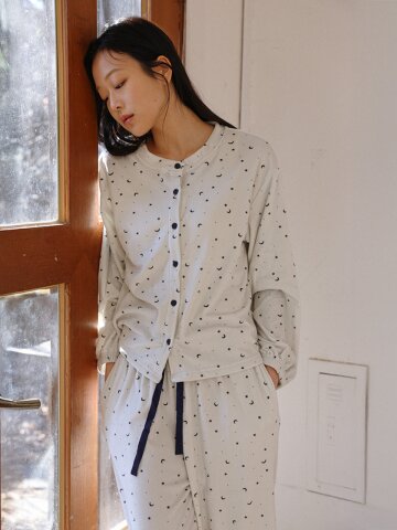 MJ_Celestial print pajama two-piece set_LIGHT MINT