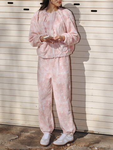 MJ_Cozy fleece lounge pajama two-piece set_PINK