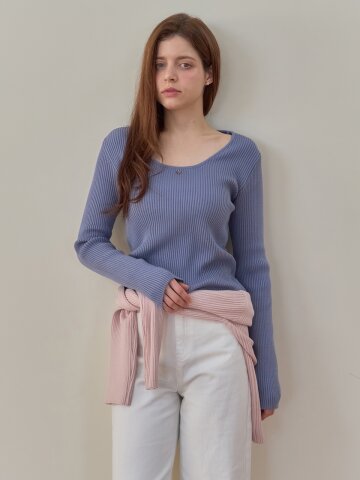 [메종르하르] 이모션 골지 니트 4color
