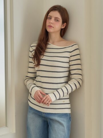 [메종르하르] 히얼 오프숄더 니트 2color