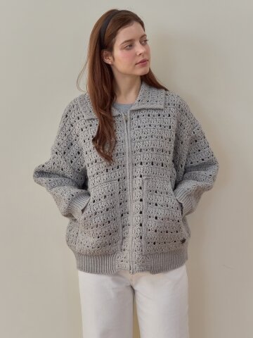 [메종르하르] 썬데이 니트 집업 가디건 3color