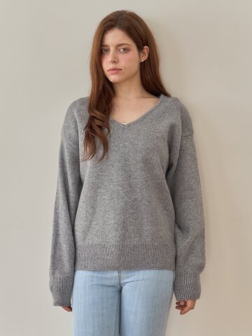 [메종르하르] 오프닝 브이넥 니트 4color