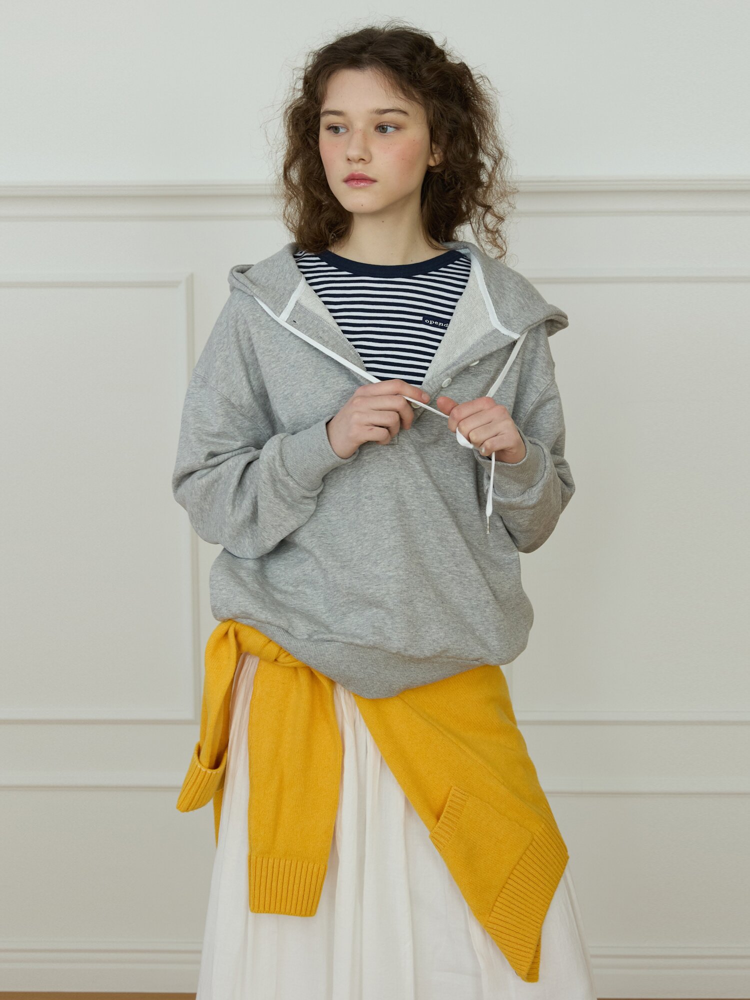 Over fit hoody Gray