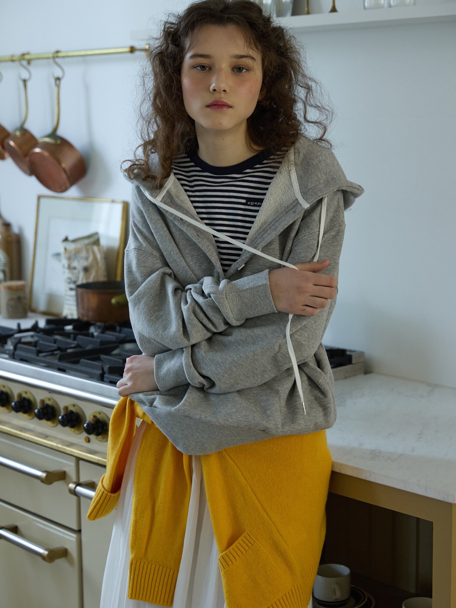 Over fit hoody Gray