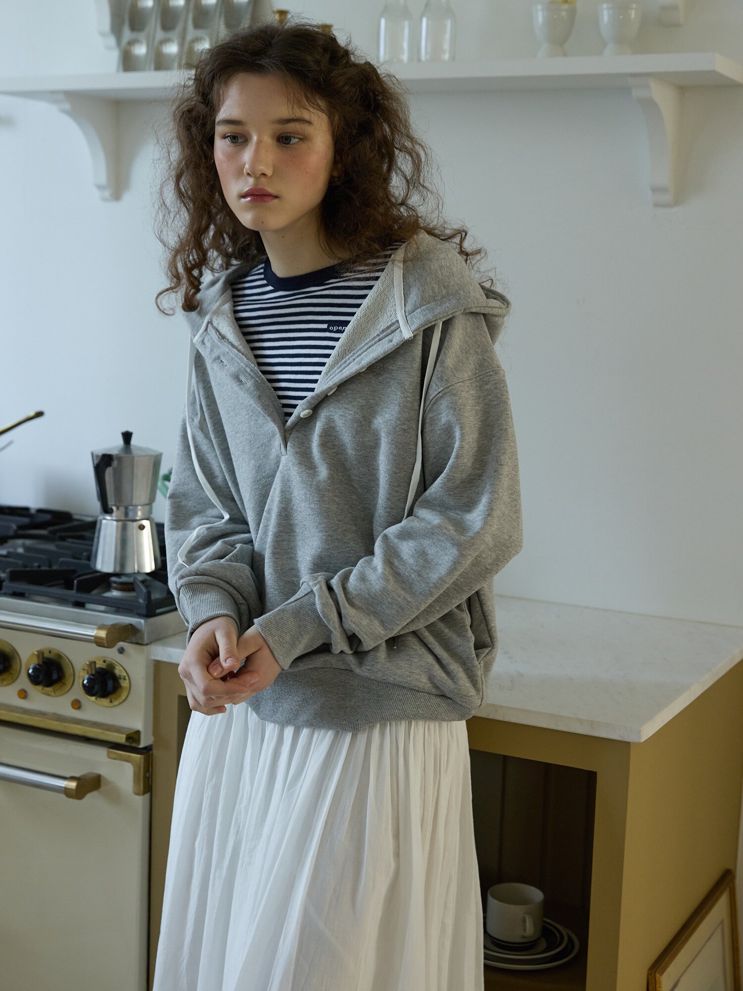 Over fit hoody Gray